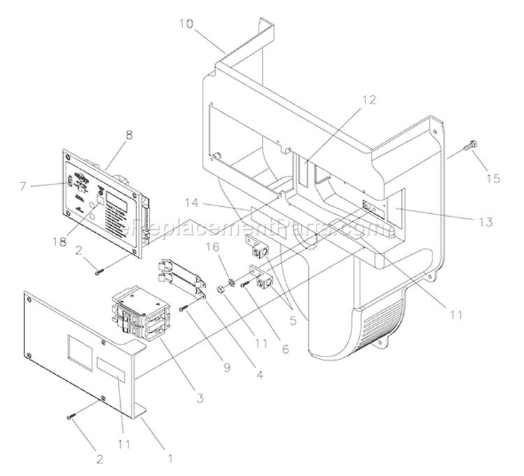 Page B Diagram and Parts List for 040297-0  Briggs and Stratton Generator